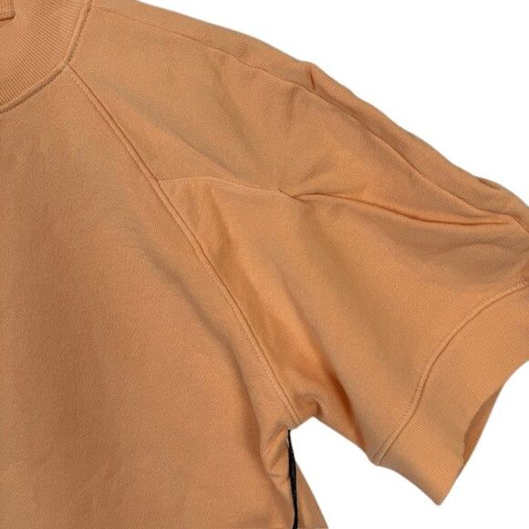 NEW! AGOLDE The Round Shoulder Sweatshirt in Sherbert Mock Neck Short Sleeve Siz - Picture 3 of 9